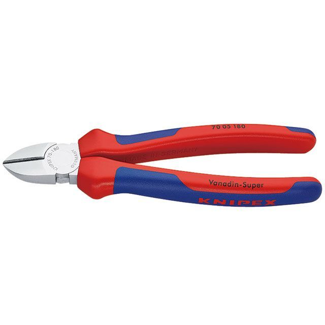 KNIPEX 70 05 180 斜ニッパー 180mm コンフォートハンドル クロムメッキ ・70 05 180 クニペックス ハンドツール