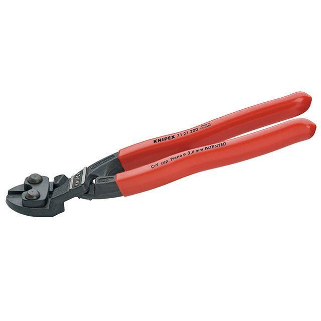 KNIPEX 71 21 200 CoBoltコボルト 20°先曲がり 小型クリッパー 200粍 プラスティックコーティングハンドル ・71 21 200 クニペックス お手々物の具