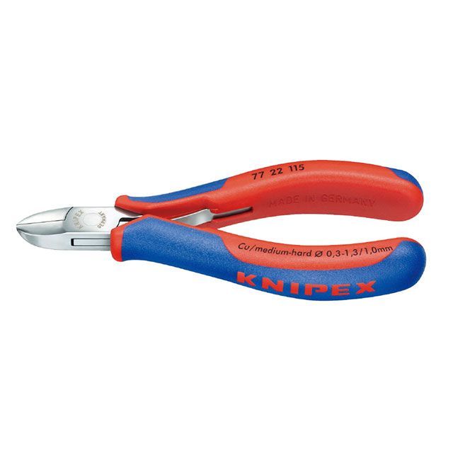 KNIPEX 77 22 115 エレクトロニクスニッパー 115mm コンフォートハンドル ・77 22 115 クニペックス ハンドツール