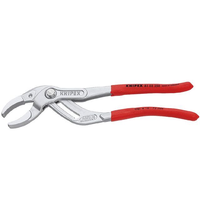 KNIPEX 81 03 250 導管ペンチ 250粍 上滑り打ち切りプラスチックコーティングハンドル Crメッキ ・81 03 250 クニペックス お手々物の具