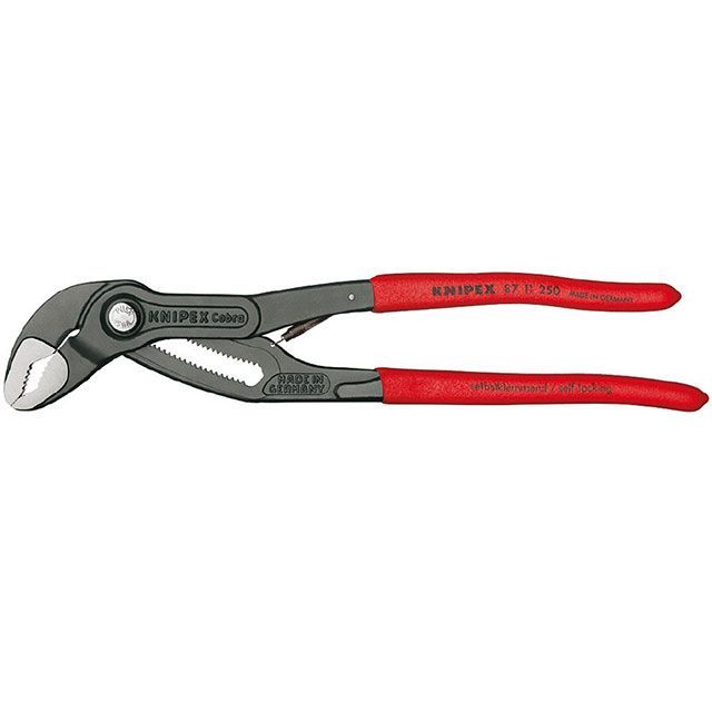 KNIPEX 8711-250SB Cobramaticコブラマチック ウォーターポンププライヤー 250mm 滑り止めプラスチックコーティングハンドル ・8711-250SB メーカー在庫あり クニペックス ハンドツール