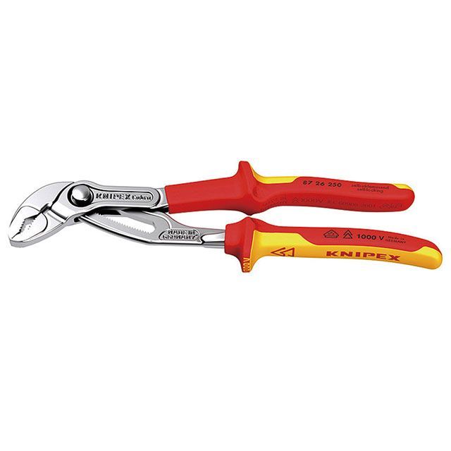 KNIPEX 8726-250SB Cobraコブラ 1000V 縁切りウォーターポンププライヤー 250粍 ・8726-250SB クニペックス お手々物の具