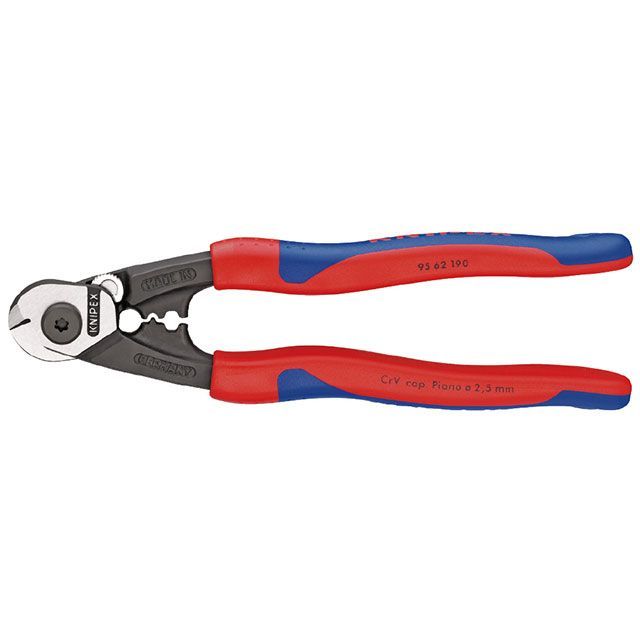 KNIPEX 95 62 190 ワイヤーロープカッター 190粍 コンフォートハンドル ・95 62 190 製造業者店卸し資産あり クニペックス お手々物の具