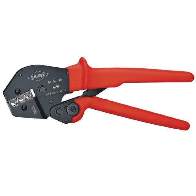 KNIPEX 97 52 09 エンドスリーブ用 圧着ペンチ クリンピング能力10/16/25mm2 プラスチックスリーブハンドル ・97 52 09 クニペックス ハンドツール｜パークアップ 店