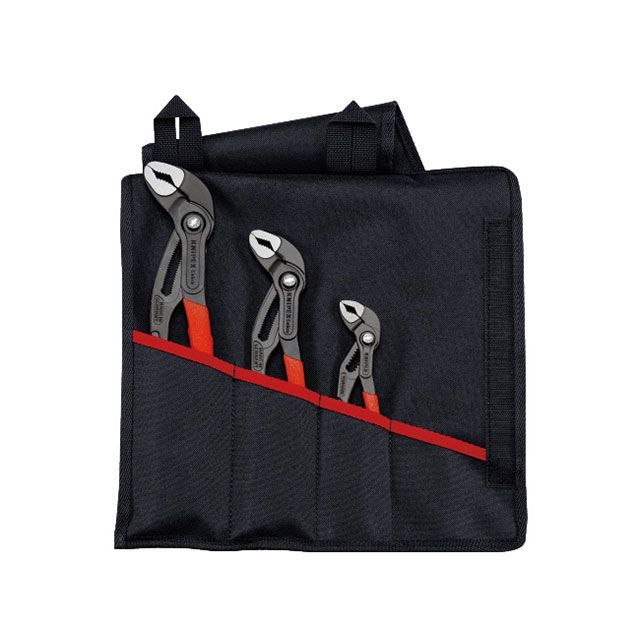 KNIPEX 001955S9 3本組 Cobraコブラウォーターポンププライヤーセット150・250・300mm ロールケース付 ・001955S9 クニペックス ハンドツール
