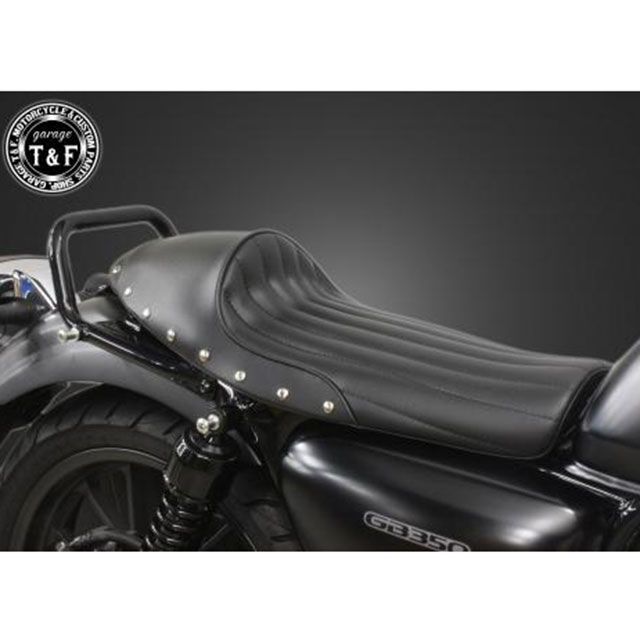 T&F GB350 スタッド付きカフェシートバーチカル（ブラック） ・606118 ガレージT&F シート関連パーツ GB350