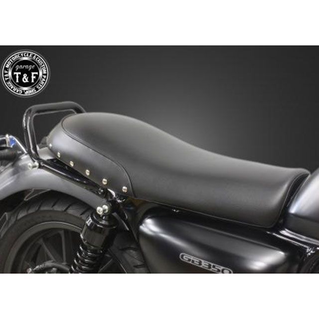 T&F GB350 スタッド付きフラットシートスムース(ブラック) ・605204 ガレージT&F シート関連パーツ GB350|パークアップ 店