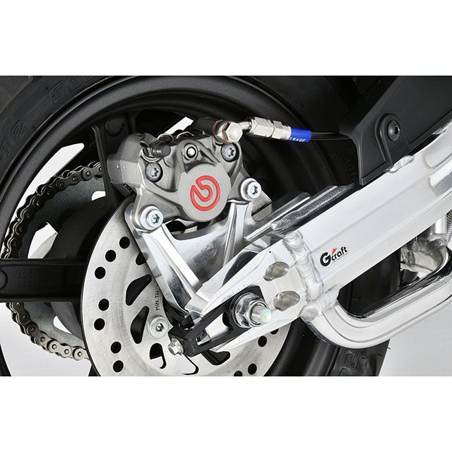 Gcraft GROM リアキャリパーサポート ブレンボ2P用 タイプ2（シルバー） 33122 メーカー在庫あり Gクラフト キャリパー GROM