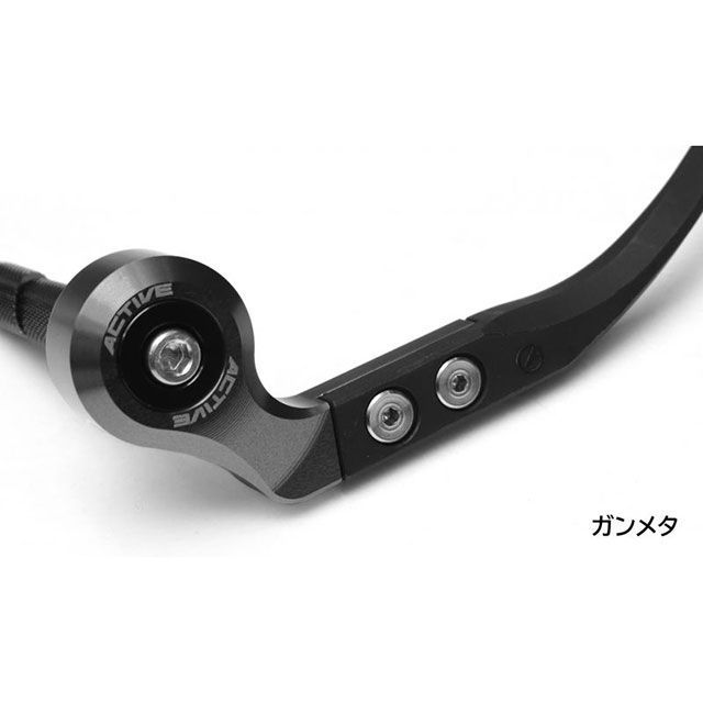 ACTIVE ブレーキレバーガード&バーエンド フルセット(ガンメタ) 30803Y06 アクティブ レバー YAMAHA M6用|パークアップ 店