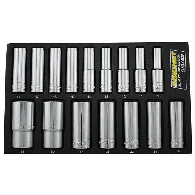SIGNET 13452 16個組 1/2DR 6角ディープソケットセット EVAトレー付 13452 シグネット ハンドツール