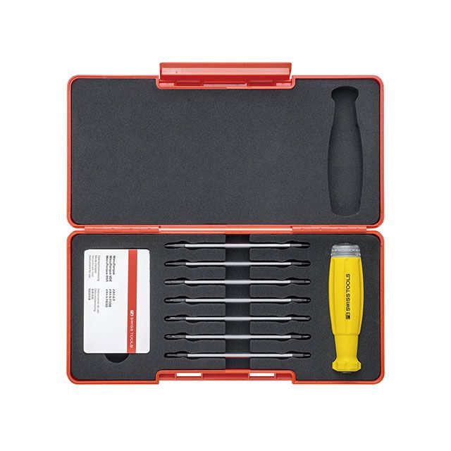 PBSWISSTOOLS 8316..SETA1ESD スイスグリップ ESD対応 53ドライバーブレード付トルクドライバーセット メカトルク ケース付 トルク設定範囲（Nm）0.1-0.5 8316..SETA1ESD PBスイスツールズ ハンドツール 25,900円
