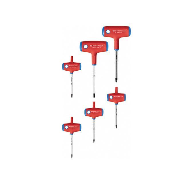 PBSWISSTOOLS 1551 6本組クロスハンドルヘクスローブドライバーセット（T8・T9・T10・T15・T20・T25） 1551 PBスイスツールズ お手々物の具