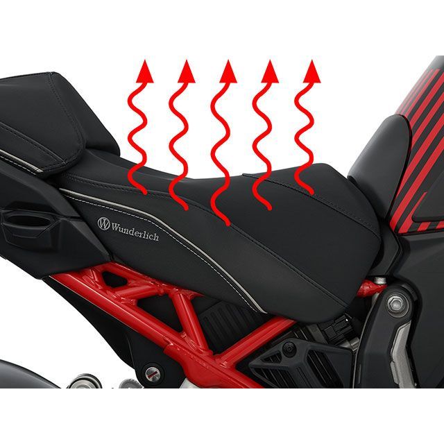 Wunderlich ライダーシート「AKTIVKOMFORT」with シートヒーター EU標準シート（ブラック） W71103-002 ワンダーリッヒ シート関連パーツ