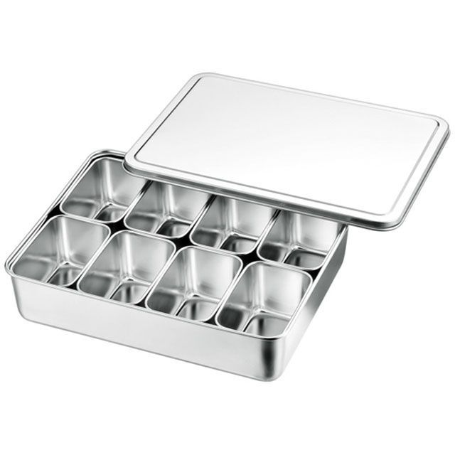 akagawa 66608 ミニ調味料入バット 8ヶ入 田型 66608 赤川器物製作所 キッチン用品