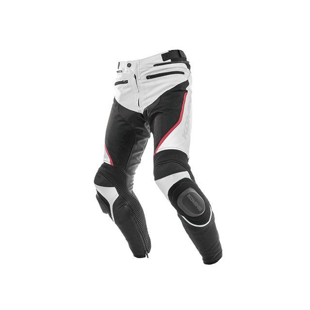 KOMINE 2025春夏モデル PK-757 R-SPEC レザーメッシュパンツ（ホワイト） サイズ 5XLB ・07-757 コミネ パンツ