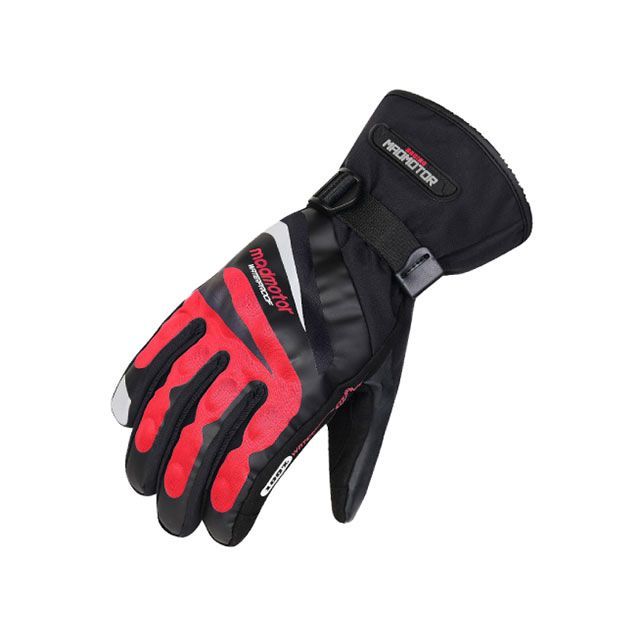 MADMAX バイク用 冬用 ライディンググローブ スマートフォン対応 防水 MT16（レッド） サイズ L MM50-MT16L-RD メーカー在庫あり マッドマックス ライディンググローブ