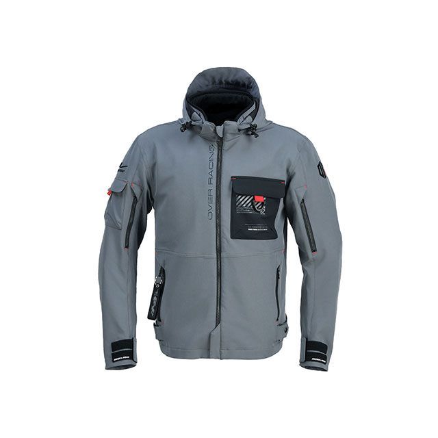 OVER RACING エアスルーソフトシェルパーカーFP OVER×ラフアンドロード（グレー） サイズ XL ・95-99-56XL オーバーレーシング ジャケット 23,132円