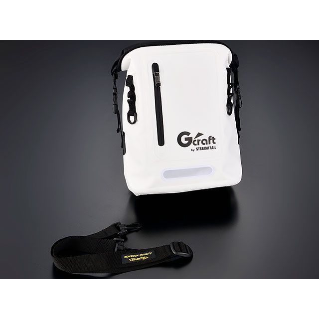 Gcraft Gcraft×STREAM TRAIL センターバッグ（ホワイト） 39473 メーカー在庫あり Gクラフト ツーリング用バッグ 汎用