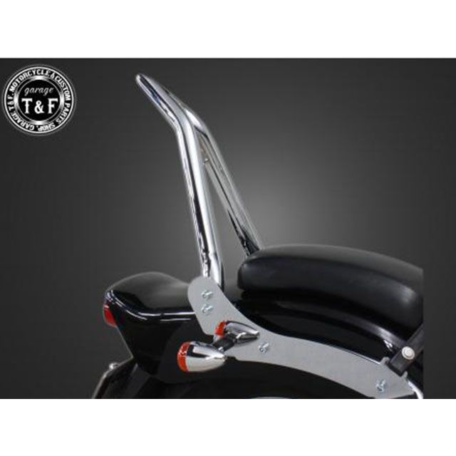 T&F ドラッグスター400 極太Φ38シーシーバーショート 純正フェンダー専用（メッキ） タイプ 純正ウィンカー非対応 プレート ・7021842 ガレージT&F シーシーバー ドラッグスター400｜パークアップ 店