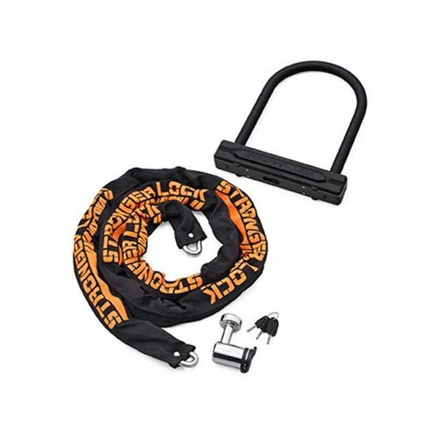 DAYTONA ストロンガーロックセットφ8チェーンロック2.0+U字ロックH220mm 48486 メーカー在庫あり デイトナ ツーリング用ボックス|パークアップ 店