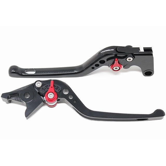 SPEEDRA アジャストレバー 3Dロング（レバー本体：ブラック） アジャスター レッド LVEG090BK-RD SPEEDRA レバー CB750 HORNET