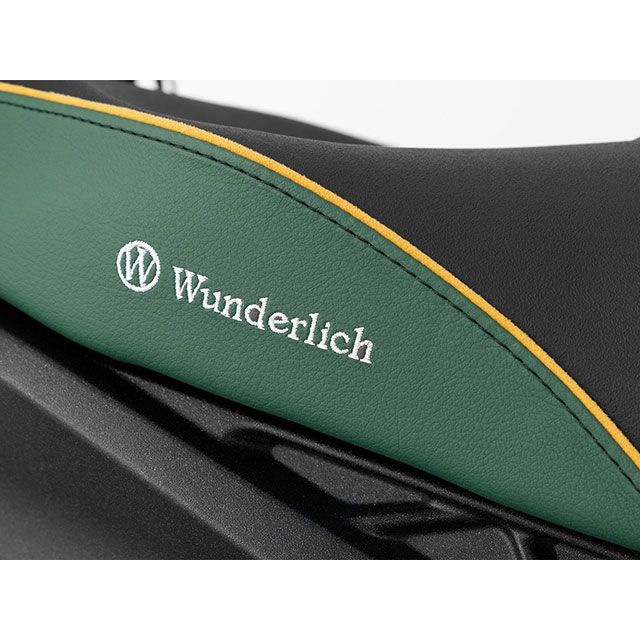 Wunderlich ライダーシート「AKTIVKOMFORT」 with シートヒーター EU標準高（グリーン/ゴールド） W13110-004 ワンダーリッヒ 車高調整キット R1300GS