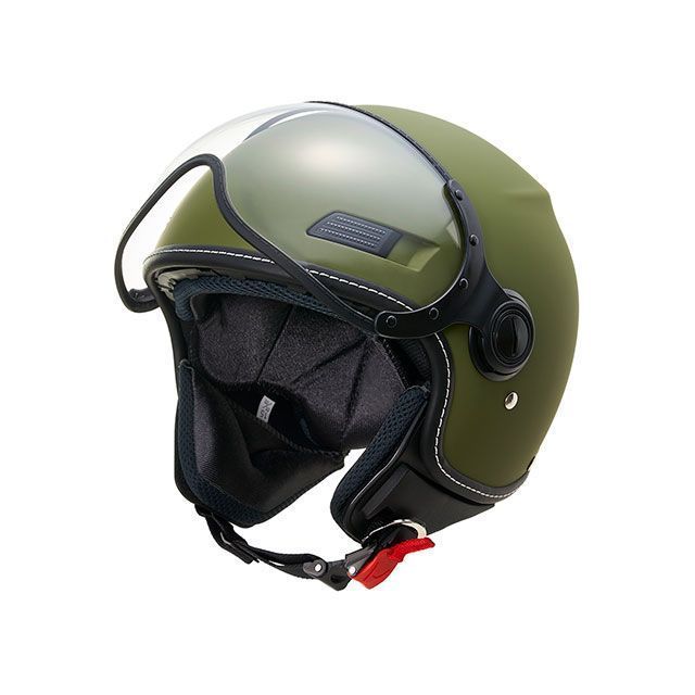 Marushin MS-340 パイロットジェットヘルメット（マットカーキ） サイズ L（56～57cm） 4341809 メーカー在庫あり マルシン ジェットヘルメット