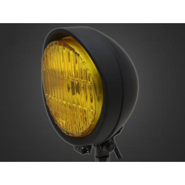 T&F ドラッグスター1100（スタンダードモデル）5.5インチバイザーヘッドライト＋ステーSET（タイプA） タイプ マットブラック・イエロー ・4020623 ガレージT&F ヘッドライト・バルブ ドラッグスター1100スタンダード