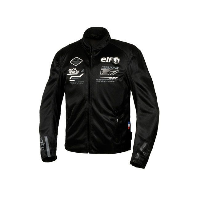 elf riding wear 2025春夏モデル EJ-S121 エオリアメッシュジャケット（ブラック＆ホワイト） サイズ 4L EJ-S121 エルフ ライディングウェア ジャケット
