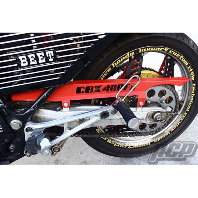 ACP CBX400FII ロゴ入り チヂミ塗装 チェーンケース カラー 赤 STC103 ACP チェーン関連パーツ CBX400F、CBX400F2、CBX550F|パークアップ 店