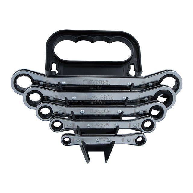 Lang Tools 5374 5本組 板ラチェットレンチセット 12角 ホルダー付 5374 LANGTOOLS ハンドツール