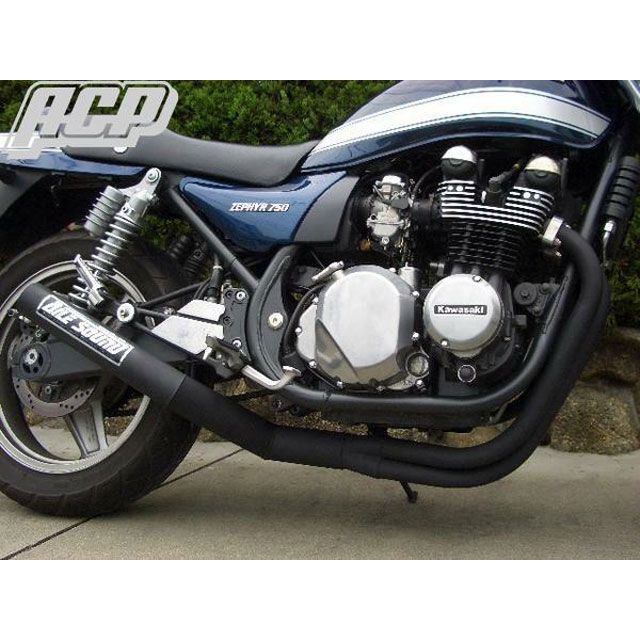 ACP ゼファー750用 エルサウンドショート管（ブラック） MF0040 ACP マフラー本体 ZR750C