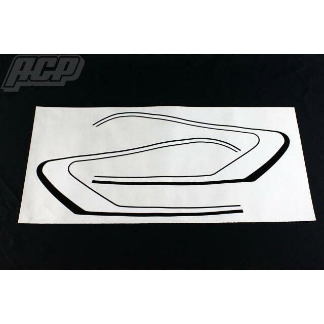 ACP GT380用純正タイプラインステッカーセット（白/黒） T00017 ACP ステッカー