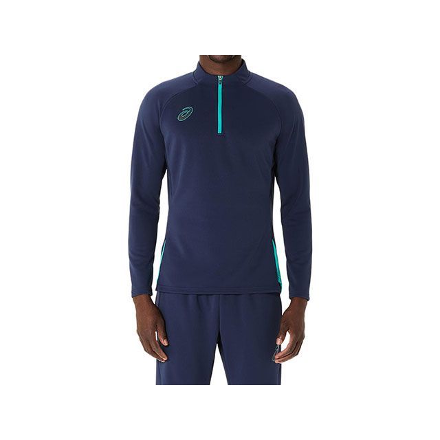 ASICS 2101A301 HALFZIP KNIT TOP(ミッドナイト) サイズ 2XL 2101A301 メーカー在庫あり アシックス アウトドア用ウェア