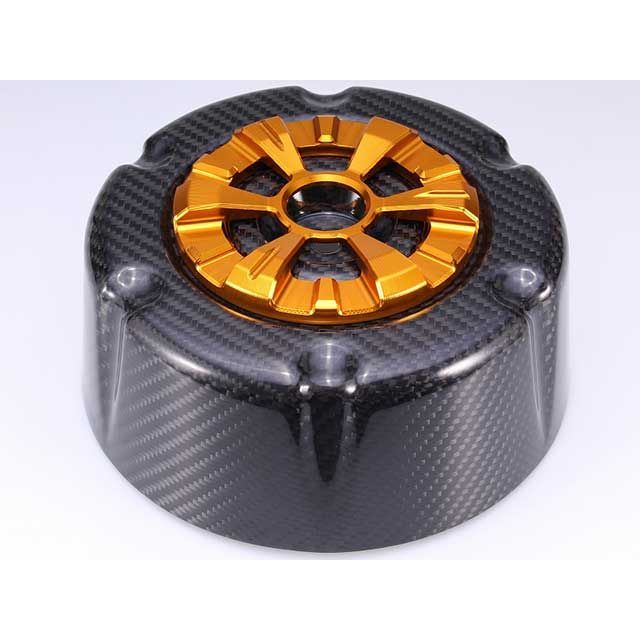 SPEEDRA S＆Sステルスエアクリーナー用カバー ドライカーボン カーボンタイプ 綾織り艶あり アルミカバー ゴールド CHD0211TGGD SPEEDRA ドレスアップ・カバー