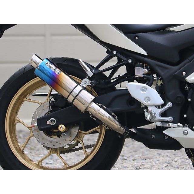 WR&rsquo;S JMCA スリップオン S.O.Vショートチタンオーバル焼き色タイプ FV2310JM ダブルアールズ マフラー本体 MT-03 YZF-R3｜パークアップ 店
