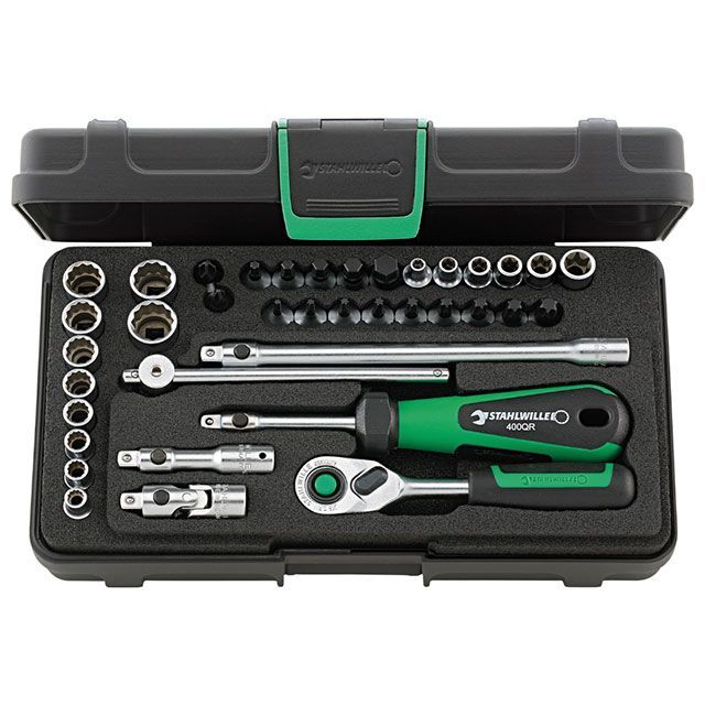 STAHLWILLE 40D/40TX/44KTX/32/6QR 33点組 1/4SQビットソケットレンチセット 入れもの付 ・40D/40TX/44KTX/32/6QR スタビレー お手々物の具