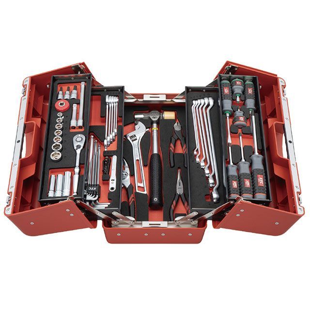 KTC SK3561P 56点組 9.5sq.自動車整備スタンダード工具セット 両開プラハードケース SK3561P ケイティーシー ハンドツール