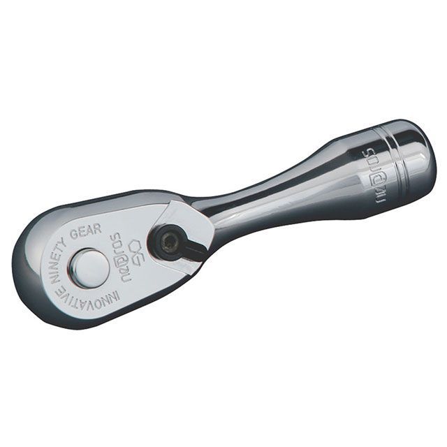 nepros NBR290S 6.3sq. ショートラチェットハンドル 90歯車 全長80粍 NBR290S 製造業者店卸し資産あり ネプロス お手々物の具