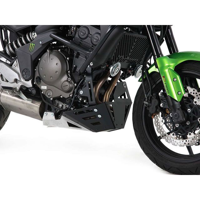 HEPCO&BECKER スキッドプレート(ブラック/シルバー) 8102510 00 91 ヘプコ&ベッカー カウル・エアロ VERSYS650|パークアップ 店