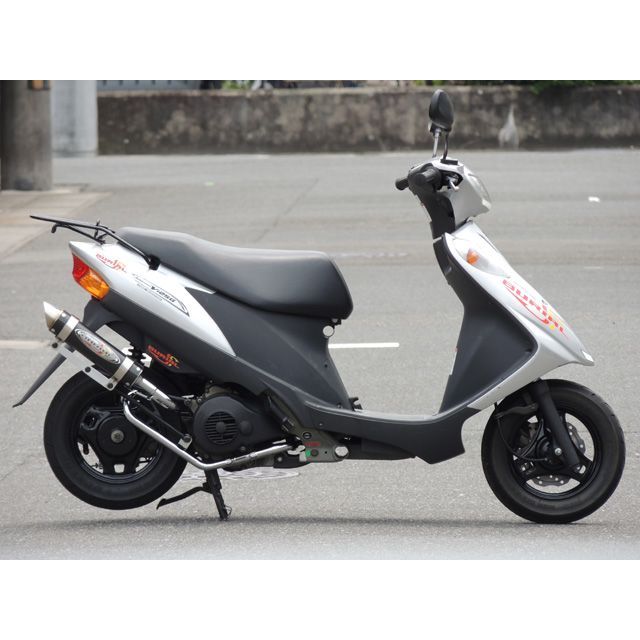 BURIAL アドレスV125 GPトルネードマフラー(K5~K7共用) カラー ブラックカーボン ・S08-23-01 ベリアル マフラー本体 アドレスV125|パークアップ 店