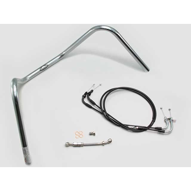 HURRICANE 300ドロップエンド ハンドルSET（クロームメッキ） H044-014C ハリケーン ハンドル関連パーツ ダックス125