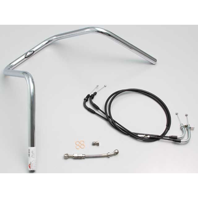 HURRICANE 300エイプハンガー3型 ハンドルSET（クロームメッキ） H044-085C ハリケーン ハンドル関連パーツ ダックス125