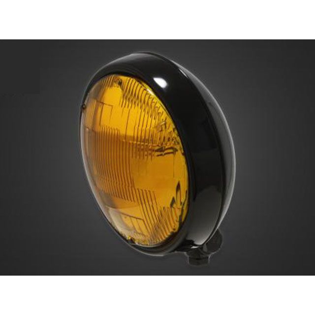 T&F マグナ250（S） 5.75インチプレートヘッドライト＋ステーSET（タイプA） タイプ オールブラック・イエローレンズ ・4022502 ガレージT&F ヘッドライト・バルブ マグナ250/S｜パークアップ 店