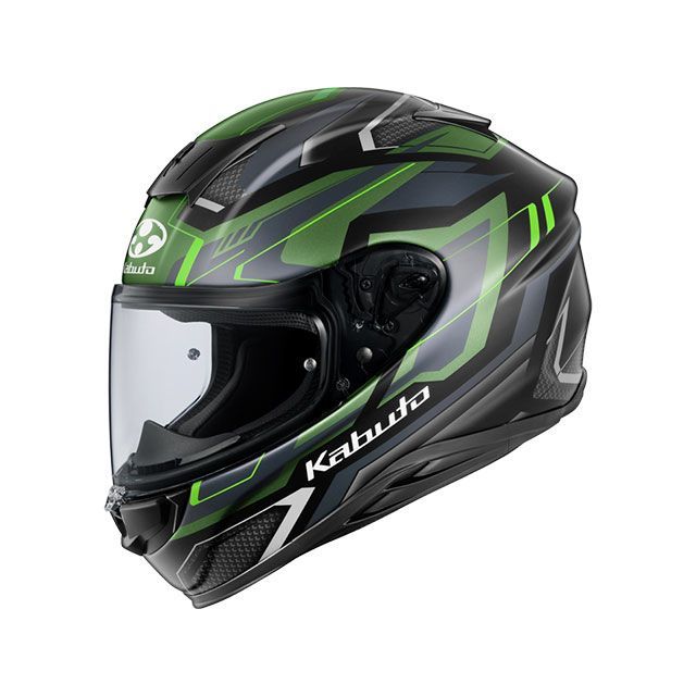 Kabuto フルフェイスヘルメット ブラック/グリーン　　グローブ付き Kabuto フルフェイスヘルメット ブラック/グリーン グローブ付き