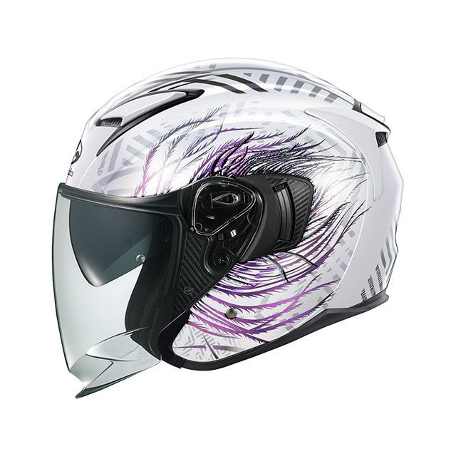 OGK KABUTO EXCEED2 プルーム（ホワイトパープル ） サイズ M/57-58cm オージーケーカブト ジェットヘルメット｜パークアップ 店