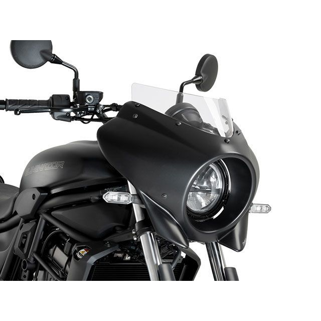Puig セミフェアリング ミラージュ SPORT(マッドブラック/クリア) 22146W プーチ カウル・エアロ ELIMINATOR 400 ELIMINATOR 500|パークアップ 店