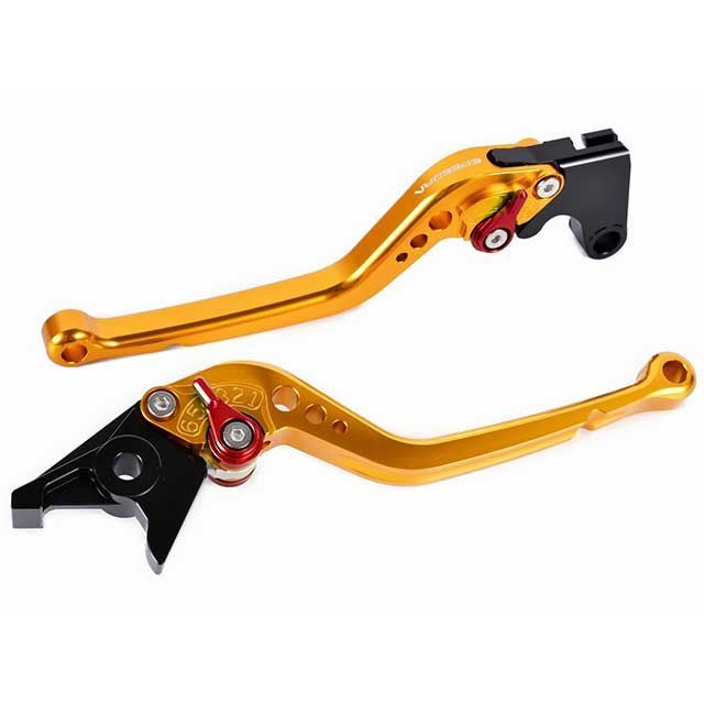 SPEEDRA アジャストレバー スタンダードロング（レバー本体カラー：ゴールド） アジャスターカラー ブラック LVBG091GD-BK SPEEDRA レバー XMAX250