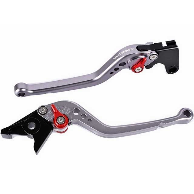 SPEEDRA アジャストレバー スタンダードロング（レバー本体カラー：マットチタン） アジャスターカラー マットレッド LVBM091TM-RD SPEEDRA レバー XMAX250