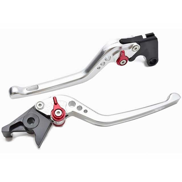 SPEEDRA アジャストレバー 3Dロング（レバー本体カラー：シルバー） アジャスターカラー ブラック LVEG091SR-BK SPEEDRA レバー XMAX250